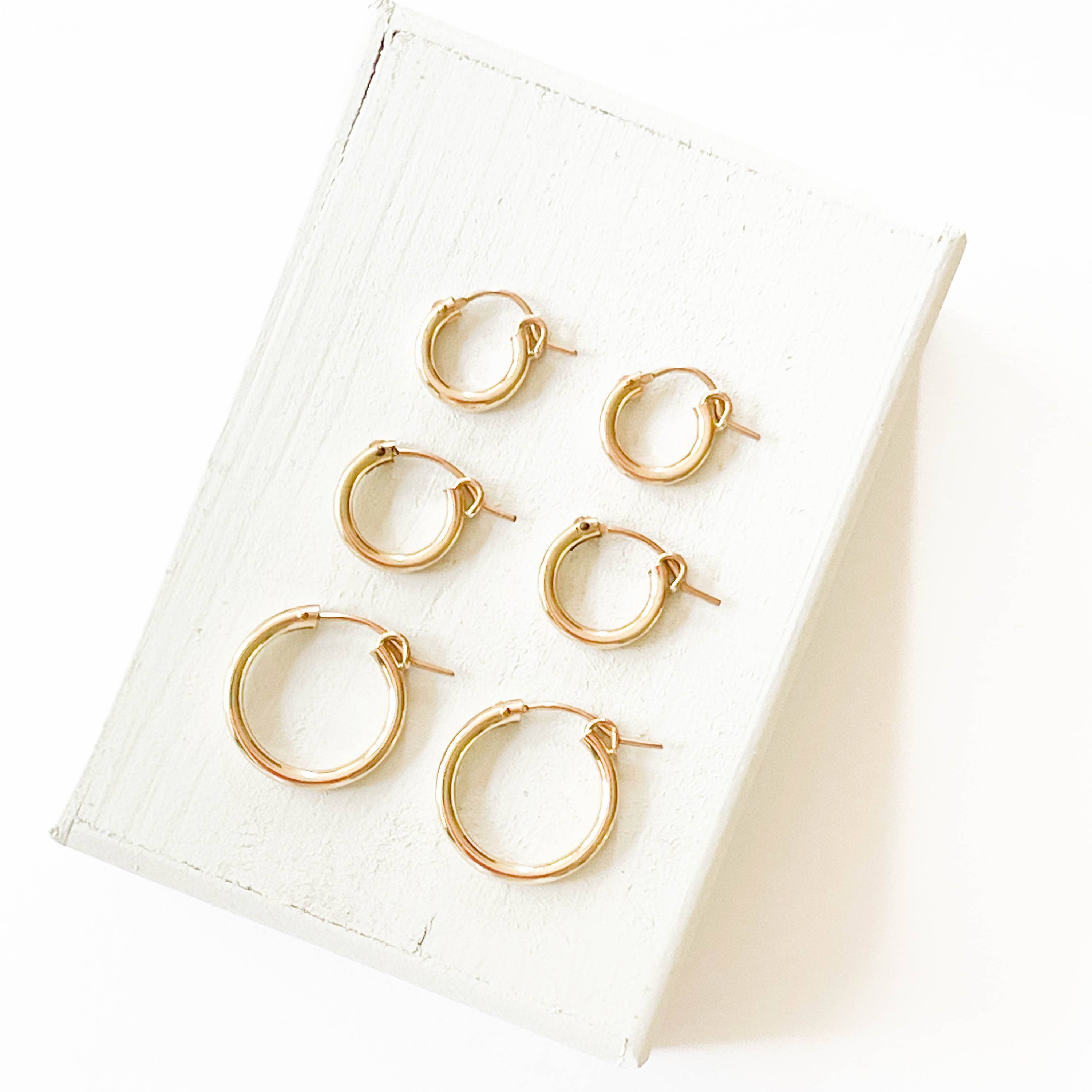 Nest Pretty Things - Thick Gold Filled Hoops and Huggies for women and men