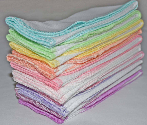 Ginas Soft Cloth Shop - White Birdseye - 11x12 Paperless Unpaper Towels 2 Ply