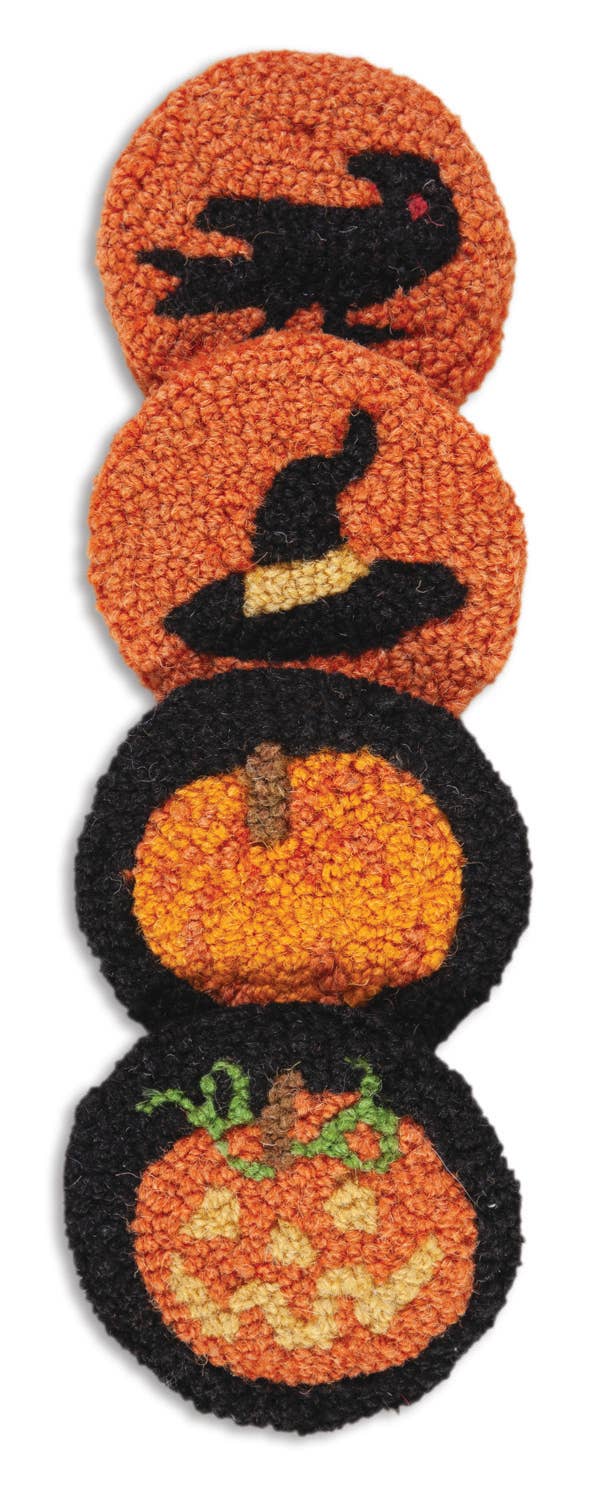 Chandler 4 Corners - Halloween Hooked Wool Table Coaster