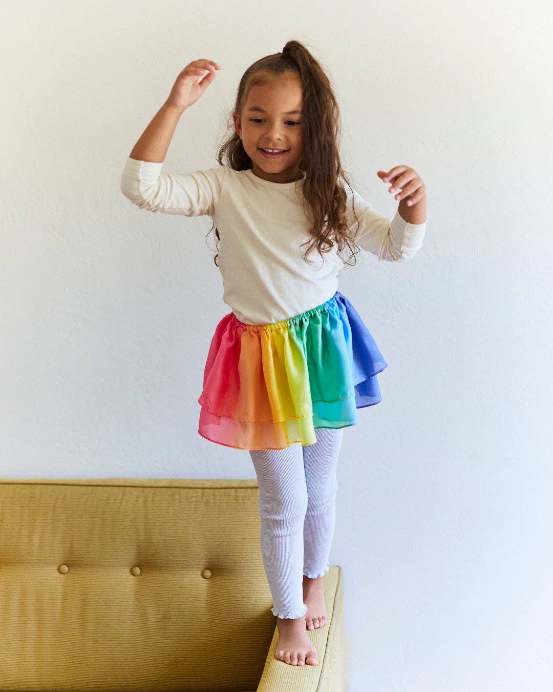 Sarah’s Silks - 100% Silk Rainbow Tutu - Dress-Up Play, Dance Costume