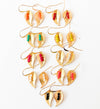 Nest Pretty Things - Small leaf earrings with colorful beads