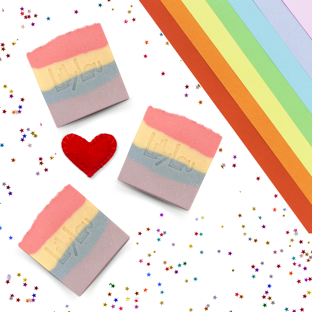 Lilly Lou Soap Co. - Rainbow Soap | Dazzle Soap Bar | Goat Milk Soap Bar | Pride