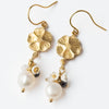 Nest Pretty Things - Gold Flower Earrings with Pearls and Gemstone Accents