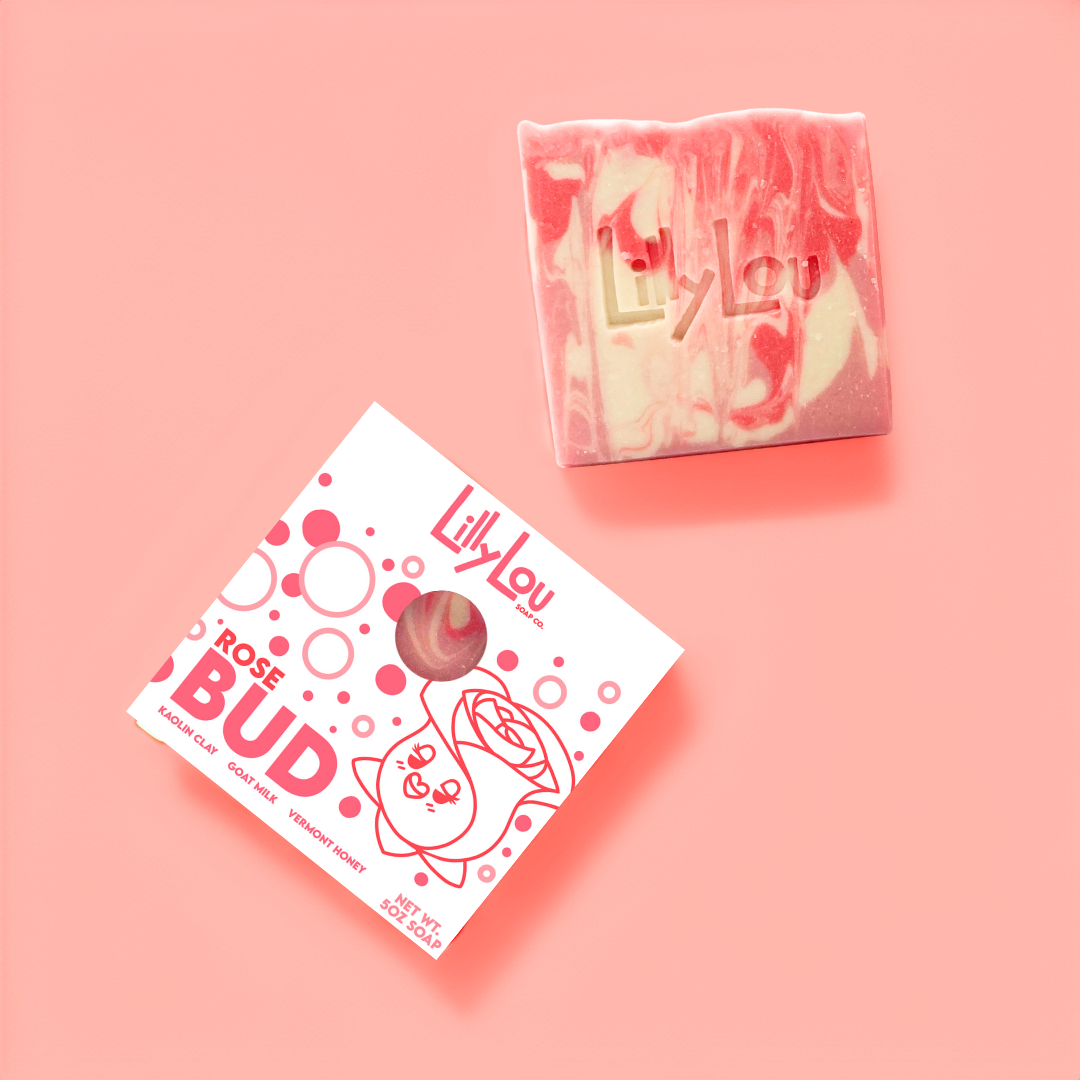 Lilly Lou Soap Co. - Rose Bud Soap Bar  | Valentine's Day Soap | Goat Milk Soap