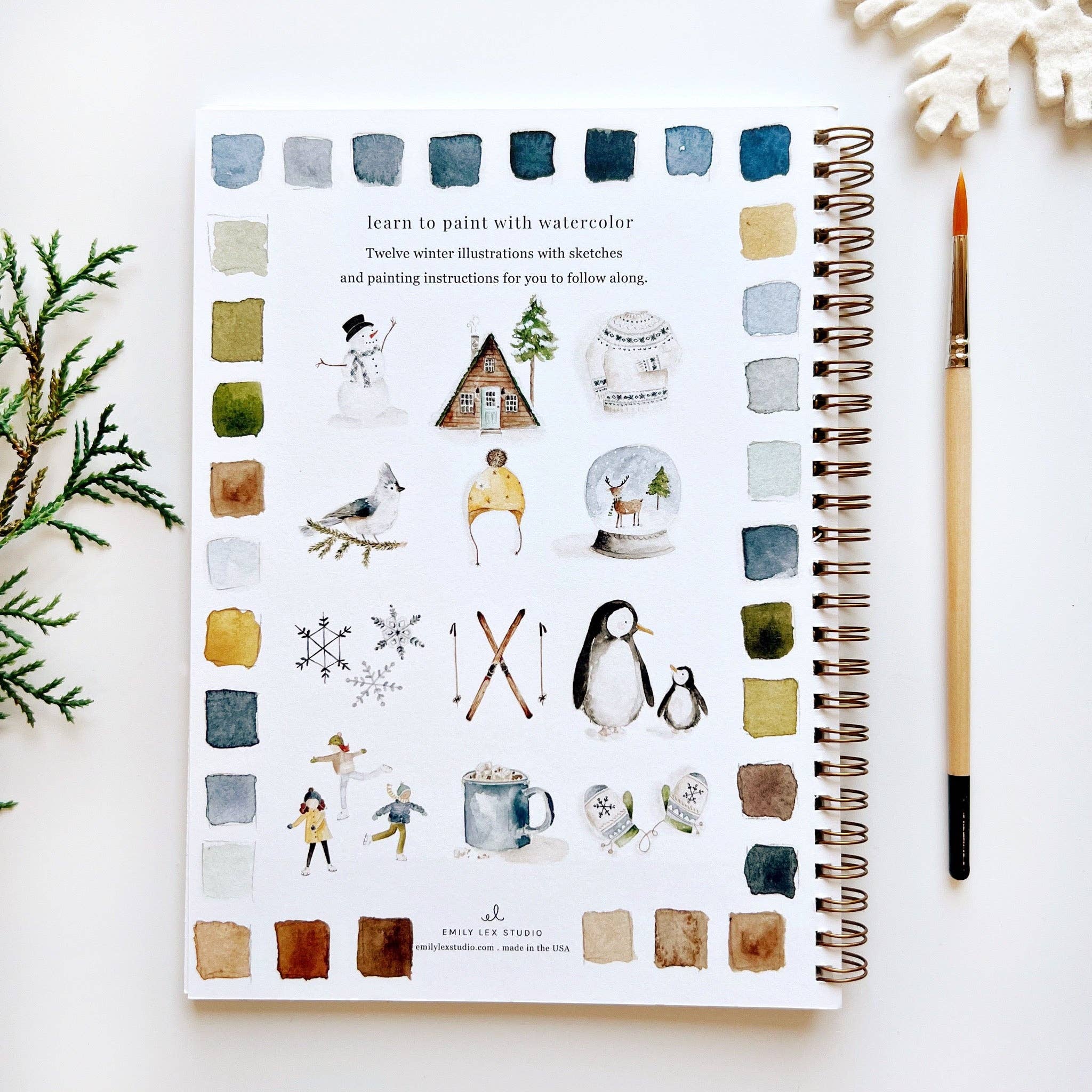 emily lex studio - Winter watercolor workbook