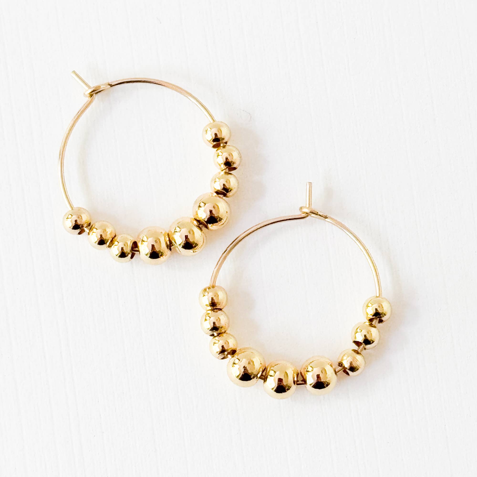 Nest Pretty Things - Dainty Gold-Filled Hoop Earrings Waterproof Minimalist Hoops