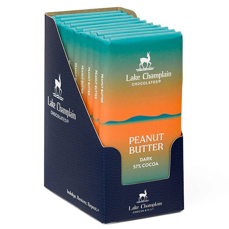 Lake Champlain Chocolates - Dark Peanut Butter Signature Bar, Organic & Fair Trade