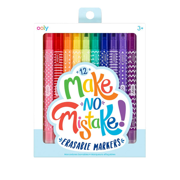 OOLY - Make no Mistake!: Erasable Markers (Set of 12)