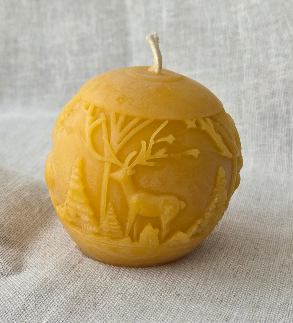 Farm and Hive - Stag Ball | Beeswax Candle