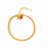 Nest Pretty Things - Adjustable Thick Gold Chain Bracelet With Tiny Bead Cluster