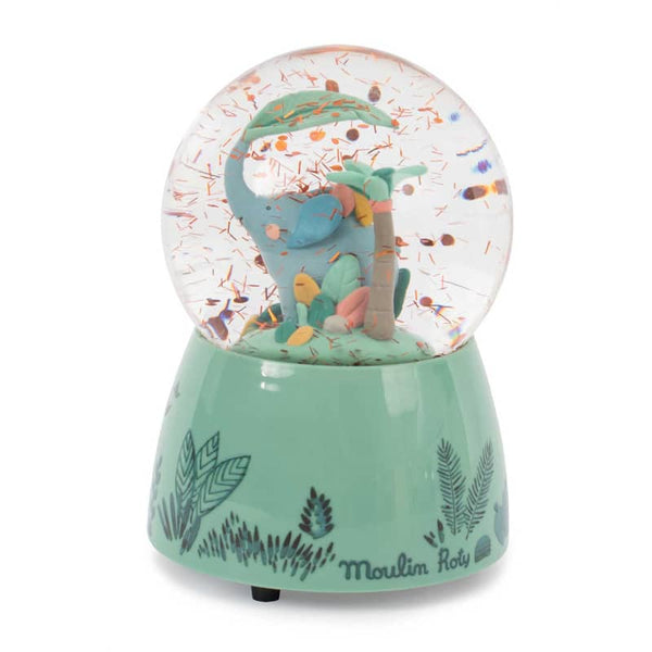 Speedy Monkey - Bergamote The Elephant - Snow Globe Music Box - Moulin Roty