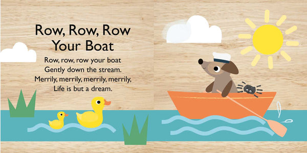 Simon & Schuster - Touch and Trace Nursery Rhymes: Row, Row, Row Your Boat Bath Book & Baby Duck Gift Set by Editors of Silver Dolphin Books