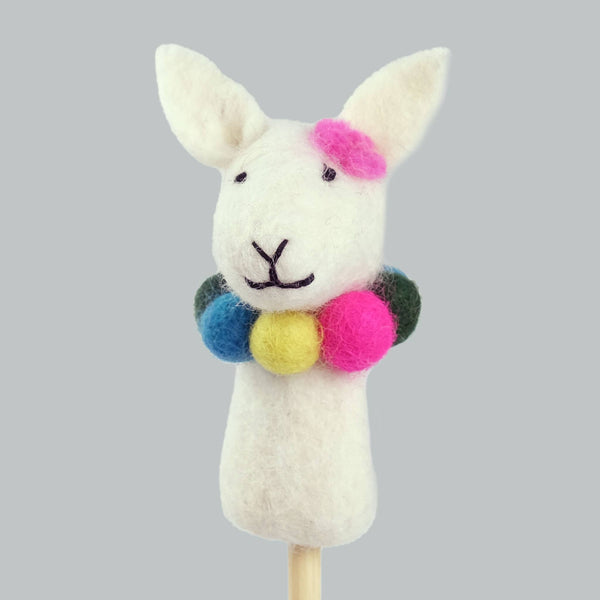 The Winding Road - Felt Finger Puppets  - Llama Set of 6