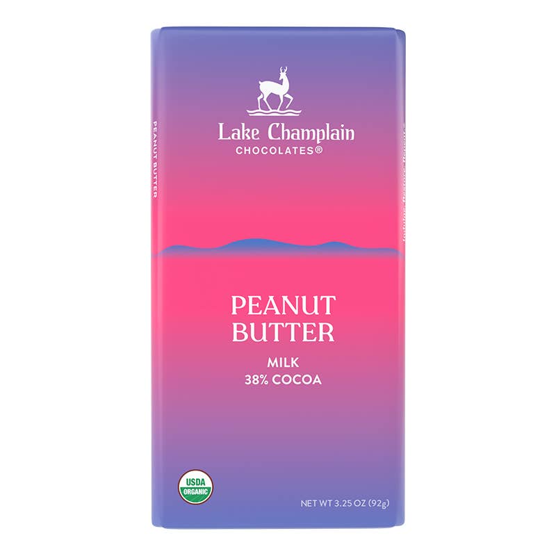 Lake Champlain Chocolates - Milk Peanut Butter Signature Bar, Organic & Fair Trade