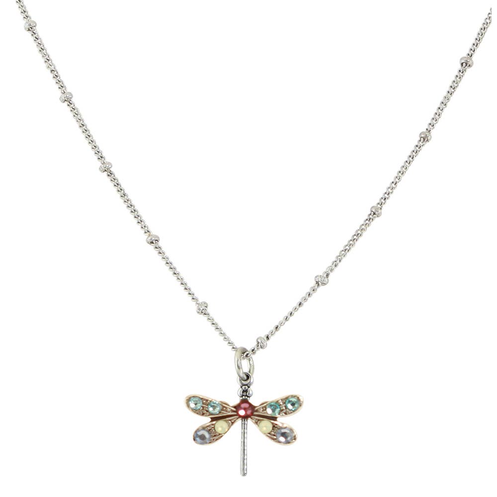 Baked Beads - Crystal Dragonfly Necklace