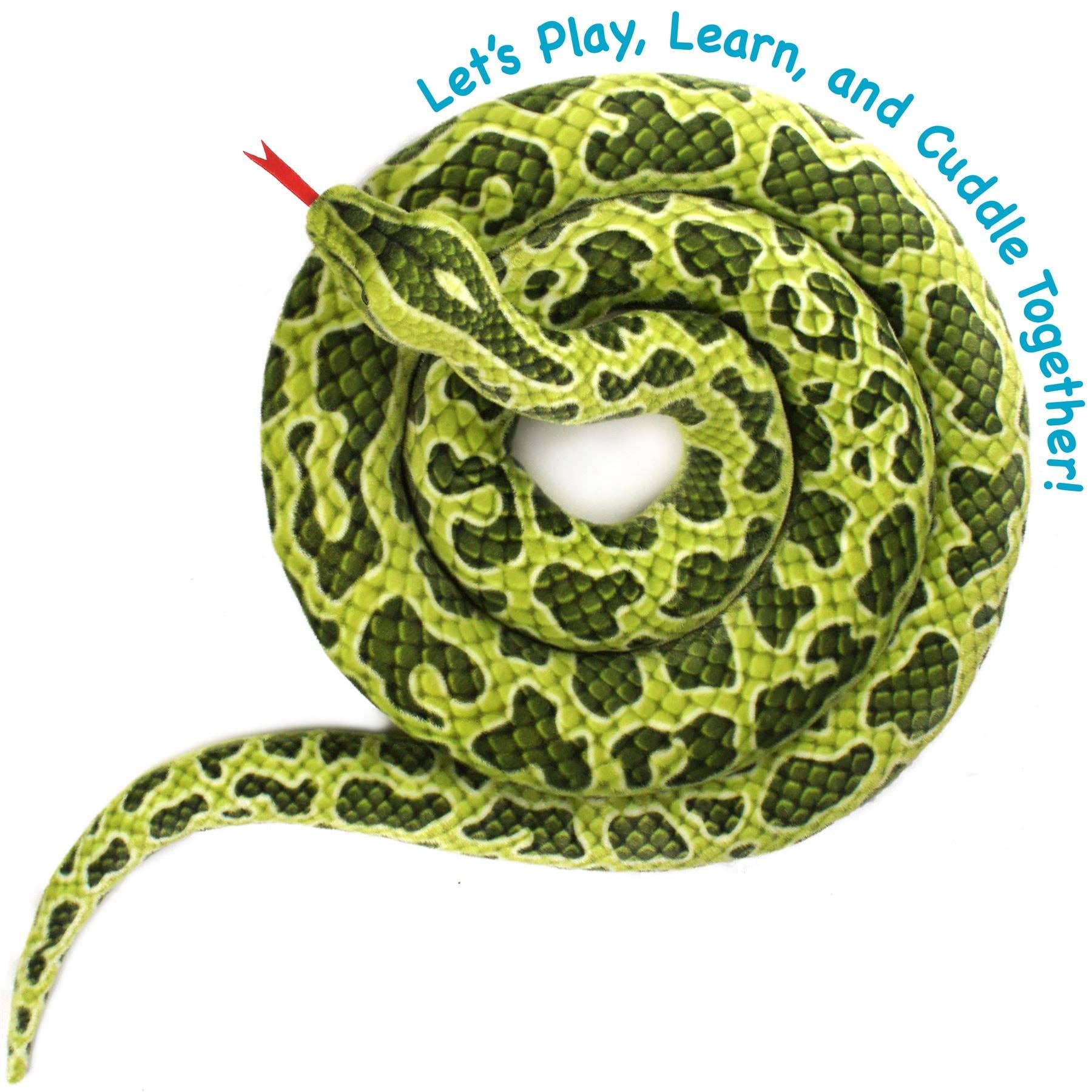 VIAHART Toy Co. - Gustavo The Green Anaconda | 100 Inch Stuffed Animal Plush