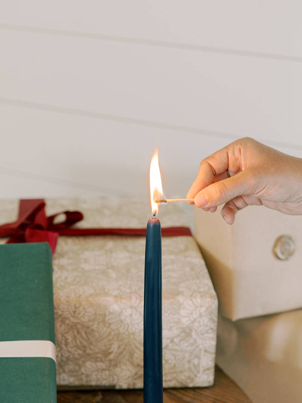 Mo&Co Home - Midnight Blue | Dipped Beeswax Taper Candles | All Natural