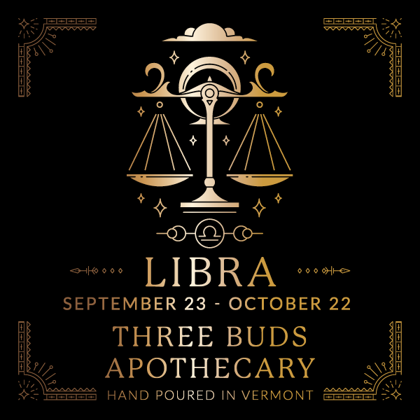 Three Buds Apothecary - Libra Zodiac Astrology Soy Candle