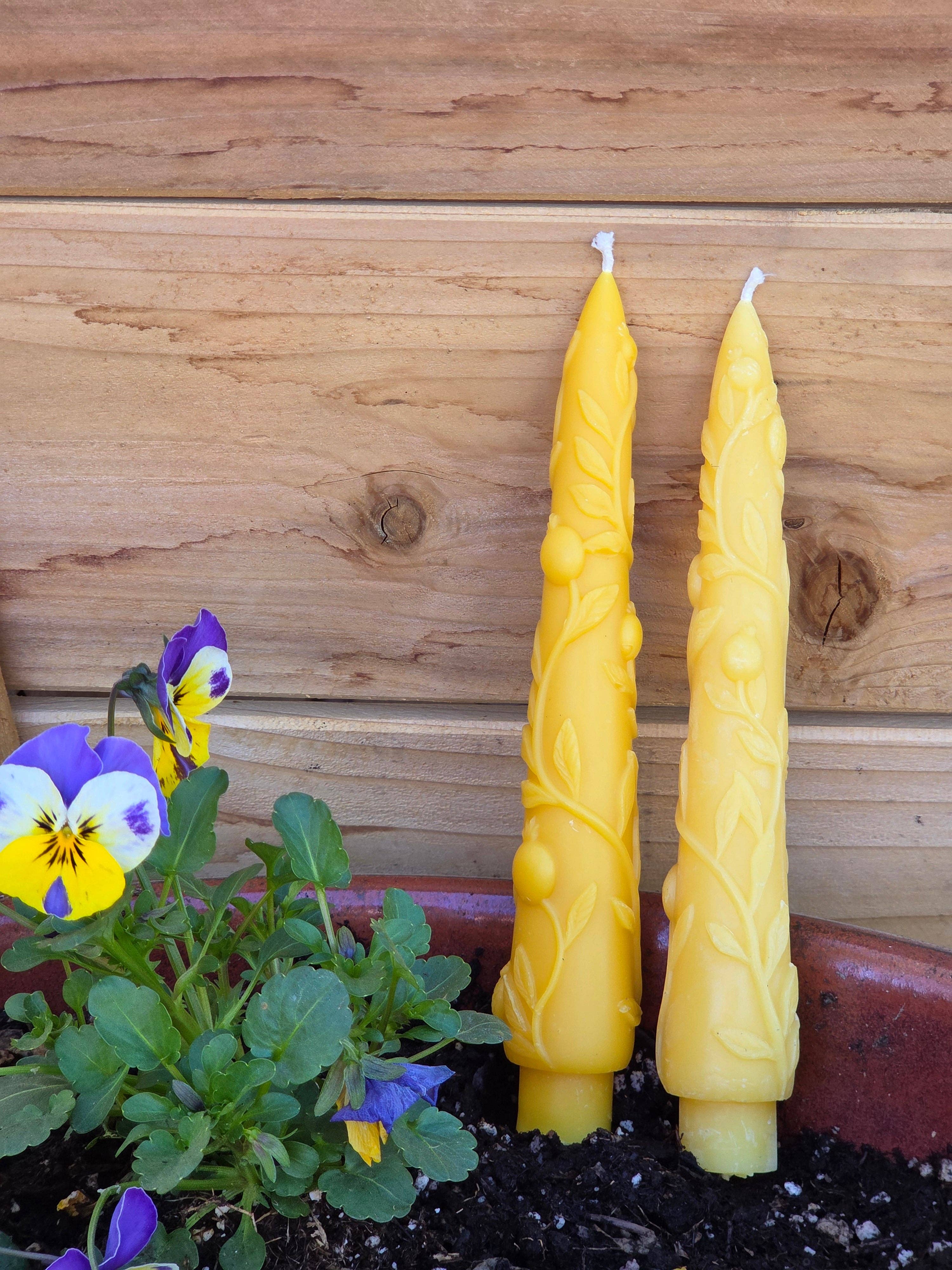 Farm and Hive - In His Garden Taper | Beeswax Candle