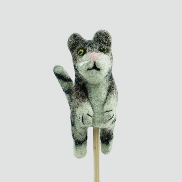 The Winding Road - Felt Cat  Finger Puppets , 6 for $31.50