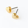 Nest Pretty Things - Puffy Gold Heart Studs, Small Gold Studs Valentines Day Gift