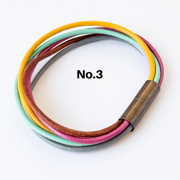 Nest Pretty Things - Colorful Magnetic Leather Cord Bracelet