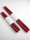 Mo&Co Home -  Berry Red | Dipped Beeswax Taper Candles | All Natural