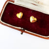 Nest Pretty Things - Puffy Gold Heart Studs, Small Gold Studs Valentines Day Gift