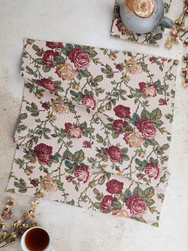 April Cornell - Winter Rose Tea Towel Set of 2 - Antique