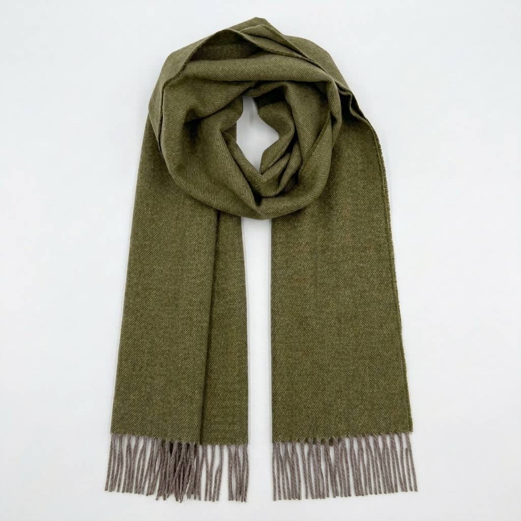 Shupaca Alpaca - 100% Baby Alpaca Scarf - Olive