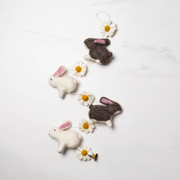 The Winding Road - Felt Bunny Garland - Easter Decor