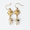 Nest Pretty Things - Gold Flower Earrings with Pearls and Gemstone Accents