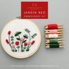 And Other Adventures Embroidery Co - Hand Embroidery Kit  - Jardín in Red
