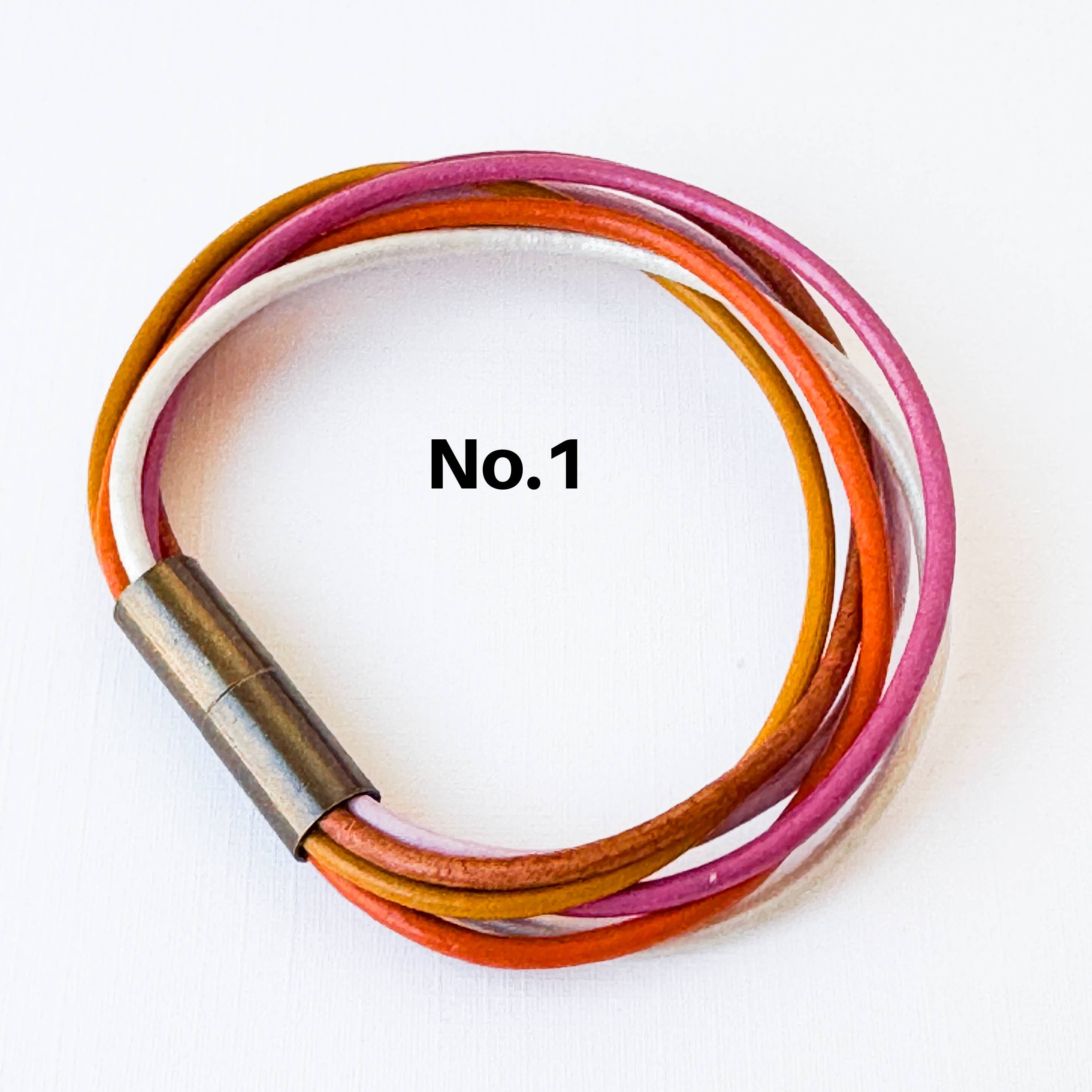 Nest Pretty Things - Colorful Magnetic Leather Cord Bracelet