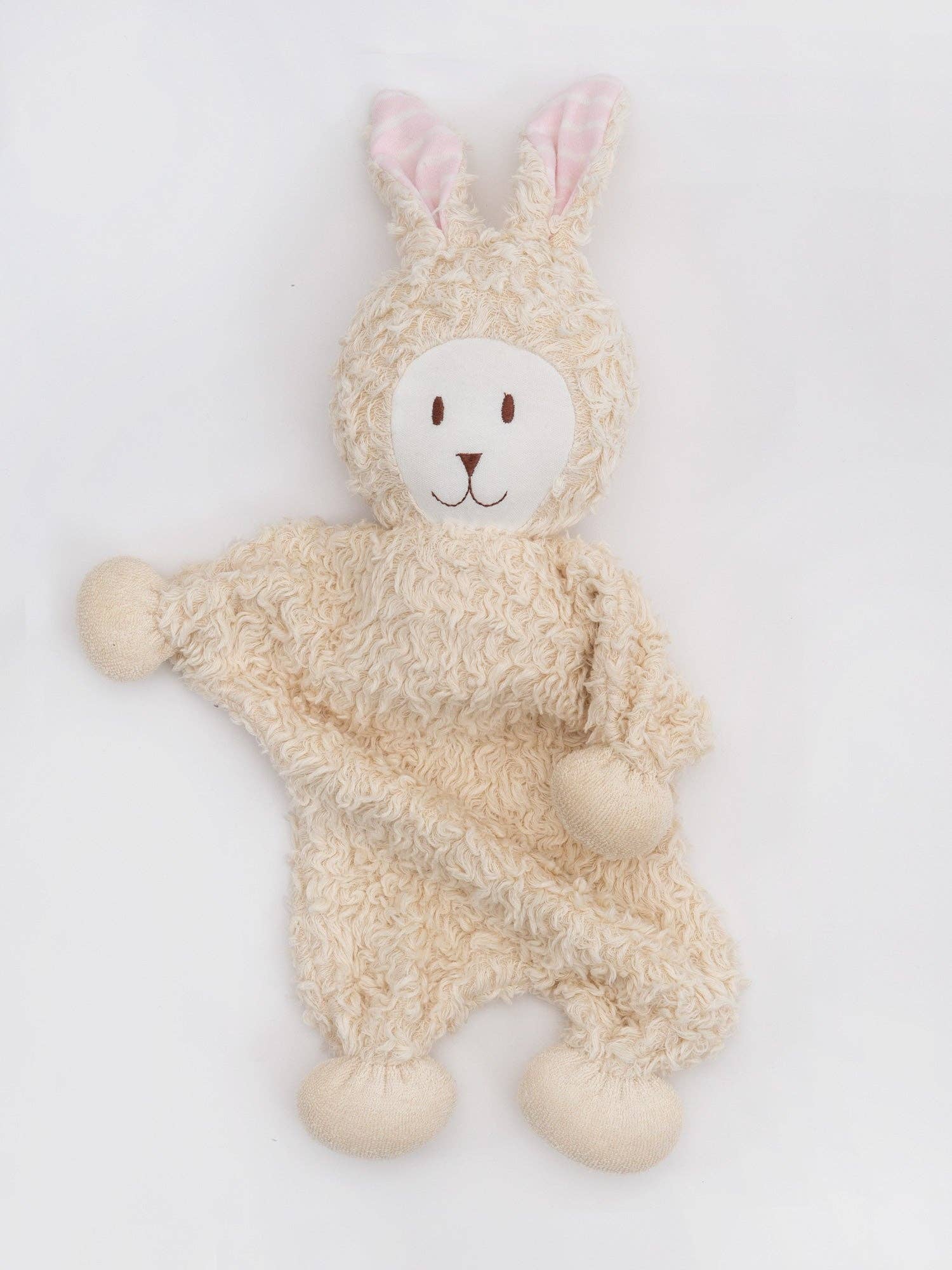 Under the Nile - Snuggle Bunny Lovey w/ Pink Stripe Ears