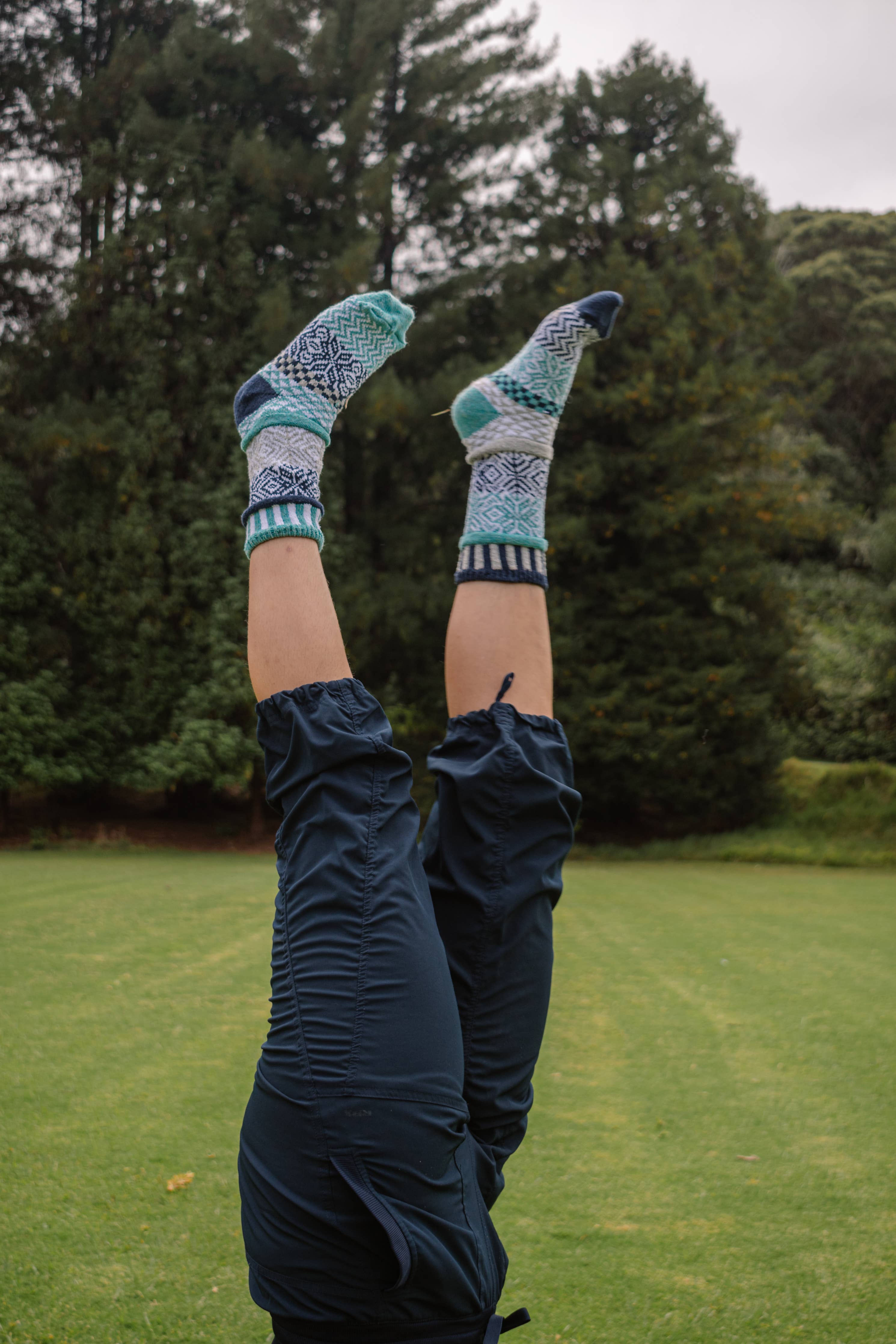 Solmate Socks - Snowfall Crew Socks | Winter Cozy