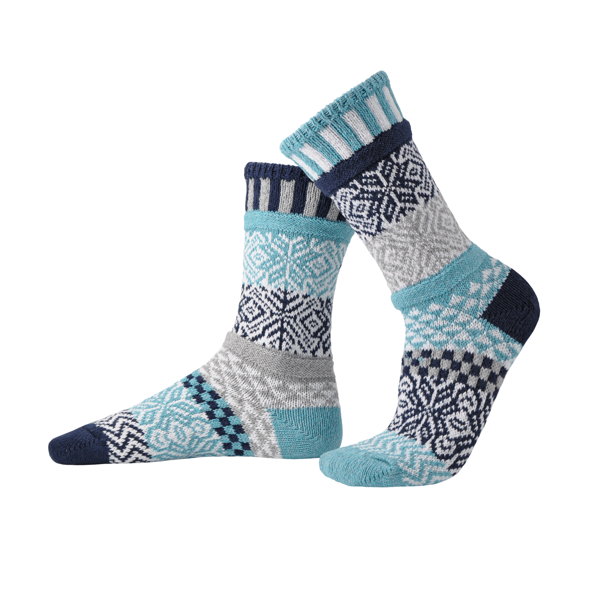 Solmate Socks - Snowfall Crew Socks | Winter Cozy