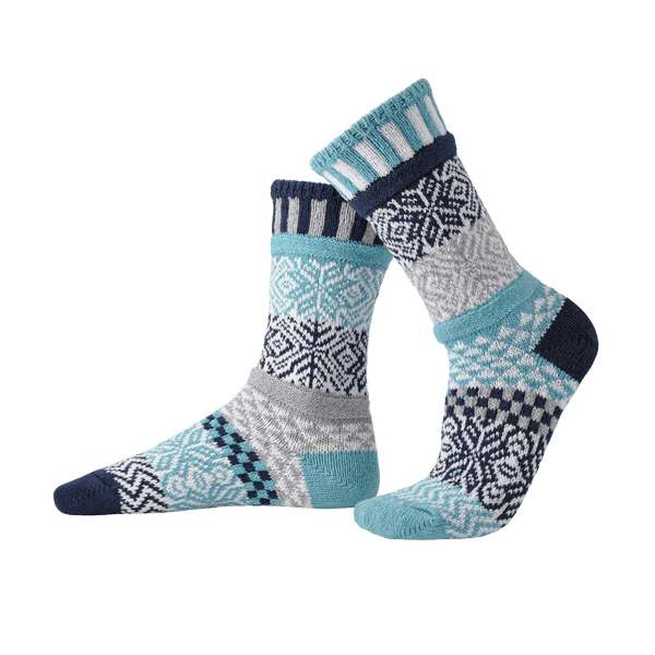 Solmate Socks - Snowfall Crew Socks | Winter Cozy