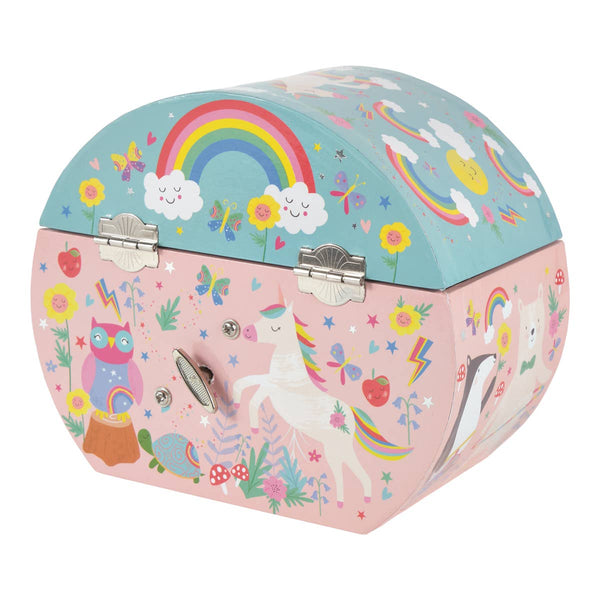 Floss and Rock - Musical Jewellery Box Oval Shape - Rainbow Fairy