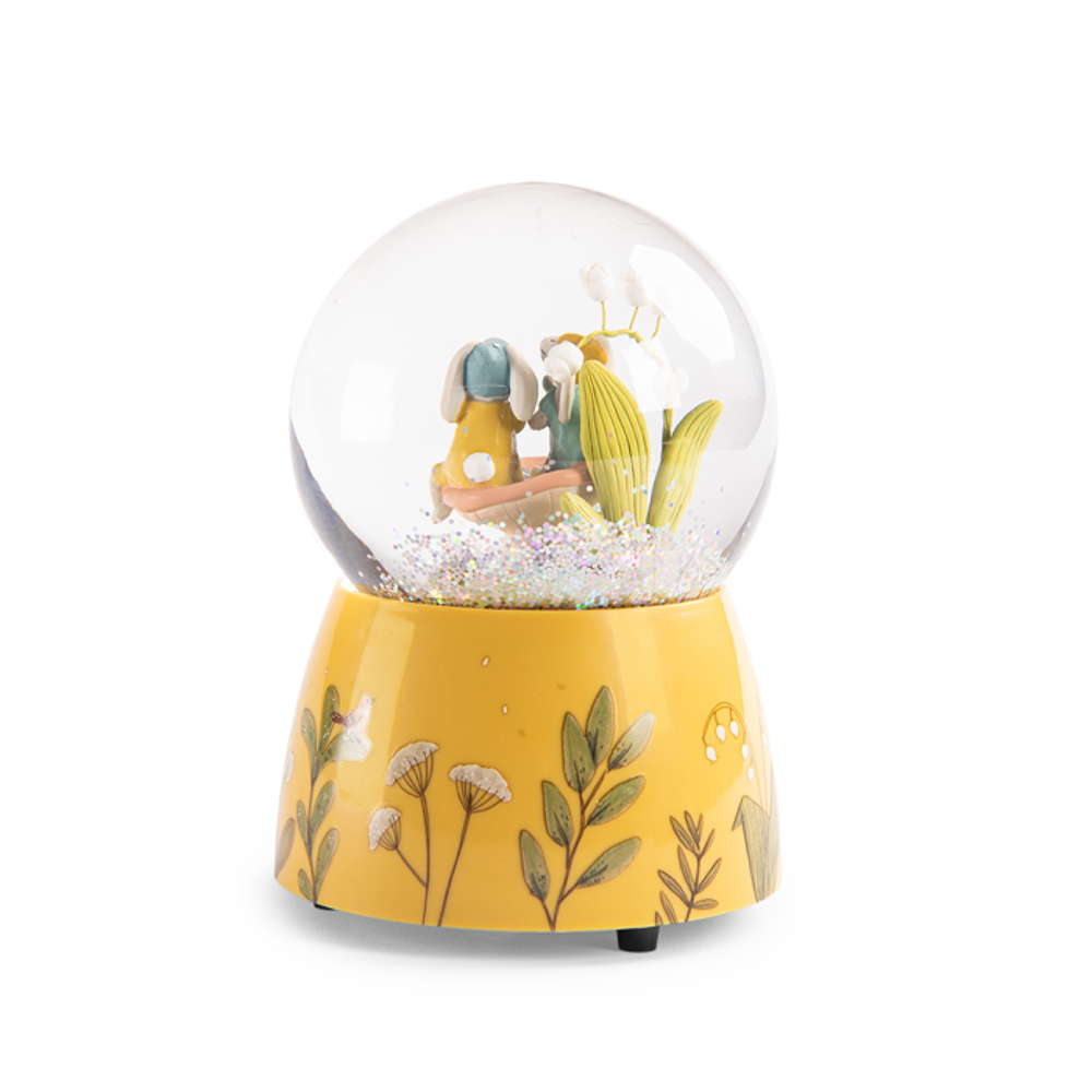 Speedy Monkey - Musical snow globe - Three Little Rabbits - Moulin Roty