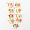 Nest Pretty Things - Small leaf earrings with colorful beads