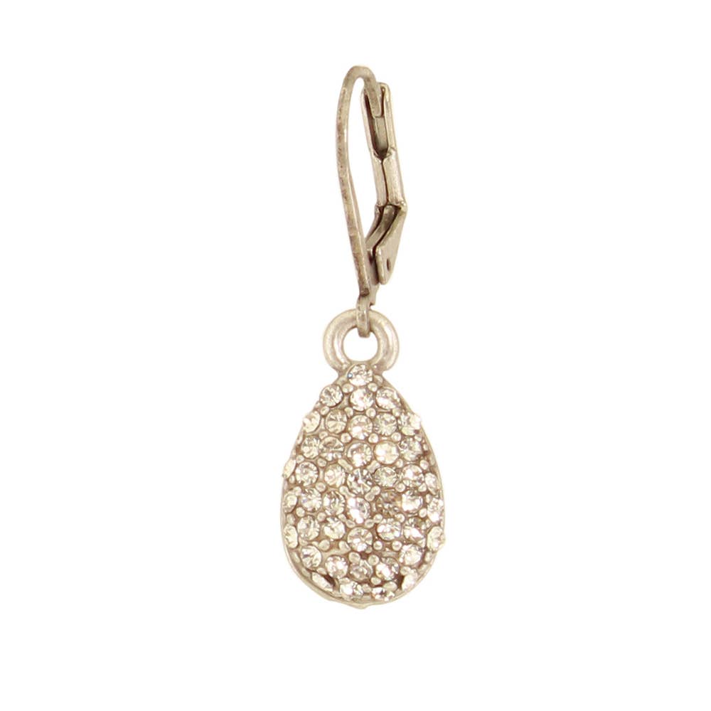 Baked Beads - Pave Crystal Teardrop Earrings