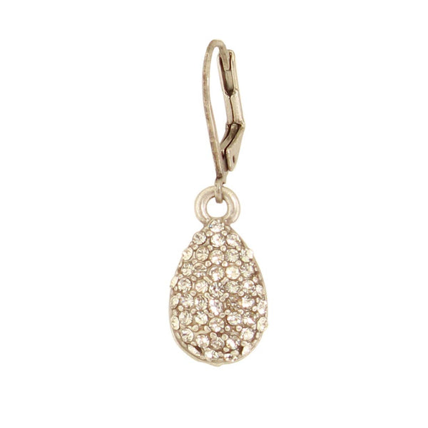 Baked Beads - Pave Crystal Teardrop Earrings