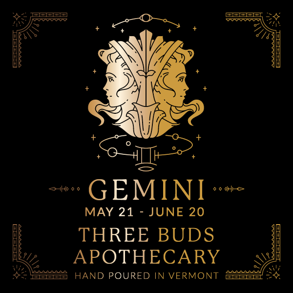Three Buds Apothecary - Gemini Zodiac Astrology Soy Candle