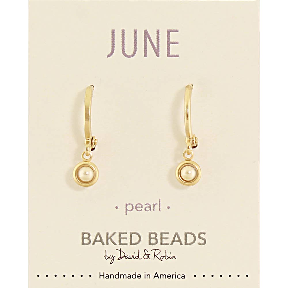 Baked Beads - Birthstone Huggie Earring