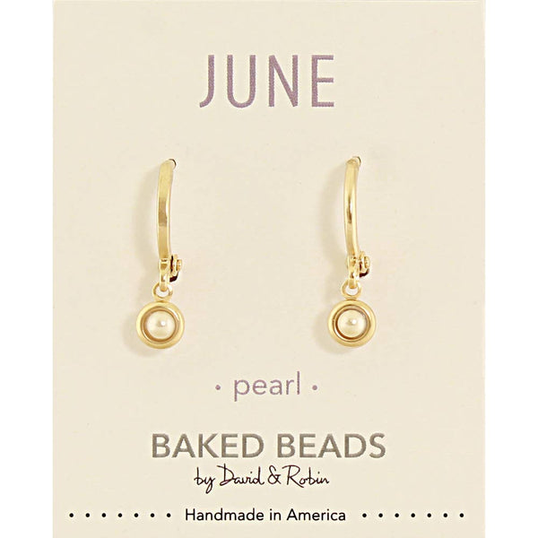 Baked Beads - Birthstone Huggie Earring