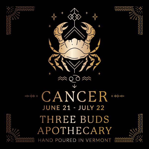 Three Buds Apothecary - Cancer Zodiac Astrology Soy Candle