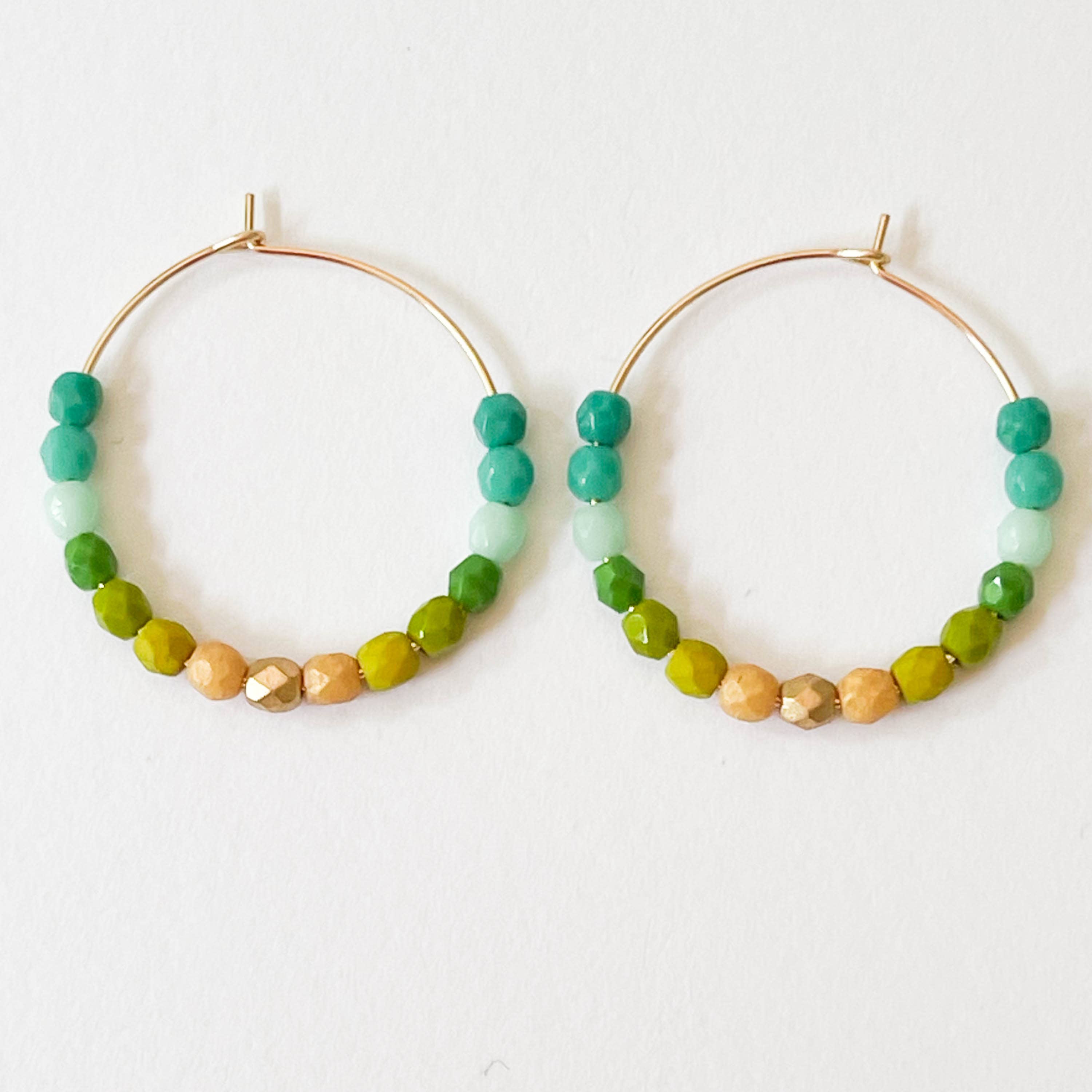 Nest Pretty Things - Colorful Gold Filled Ombre Hoops