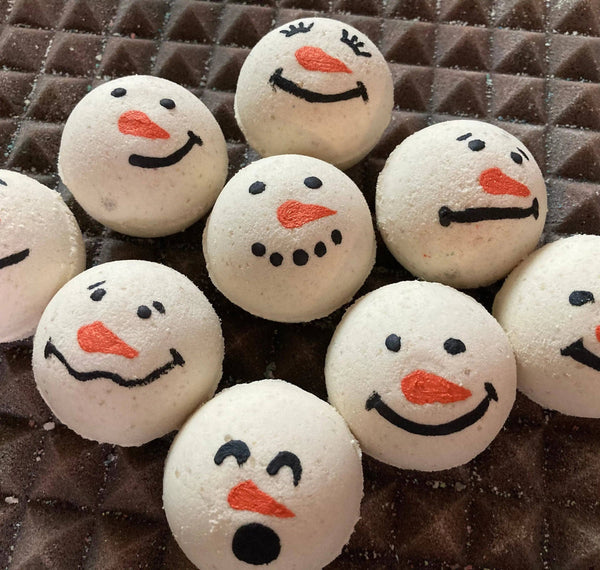 Goat Milk Soap - Goat Milk Bath Bomb - SNOWMAN: Retail Ready