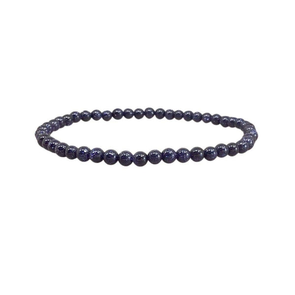 Crystal Bracelet - 4mm Blue Goldstone